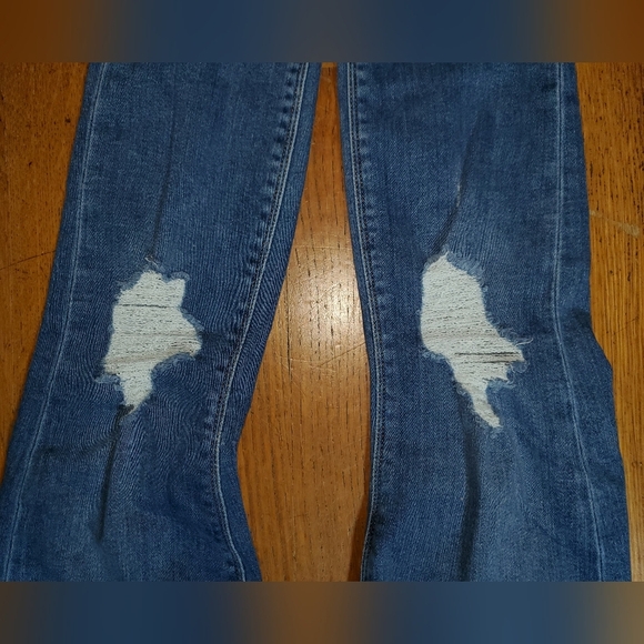 ASOS Blue Distressed Women's Jeggings - Picture 12 of 13